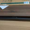 SINPAID 40" Vintage Desk with Shelves, Sturdy Dark Brown Desks with Storage, Rustic Desk Wooden