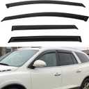 4pcs Front+Rear Smoke Tint Sun/Rain Guard Outside Mount Tape-On Vent Window Visors Compatible with 08-17 Enclave