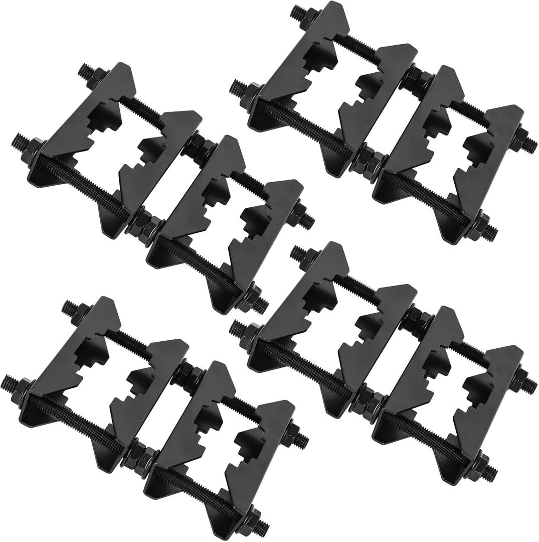 Antenna Mast Clamp 2 inch Pole to Pole Mounting Kits Heavy Duty Mast to Mast Bracket (4 Pack, L)