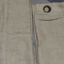 LAMIT Semi Sheer Linen Curtains for Living Room, 80 Inch Length Light Filtering Panels Bronze Grommet Faux Linen Textured Window Drapes for Bedroom/Porch, Linen, 52 x 80 Inch, 2 Panels