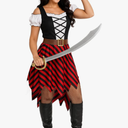Morph Adult Pirate Costume for Women - Dress, Outfit, Female Wench, Halloween Costume, M