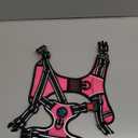 PHOEPET No Pull Dog Harness Medium Reflective Front Clip Vest with Handle,Adjustable 2 Metal Rings 3 Buckles,[Easy to Put on & Take Off](M, Pink)