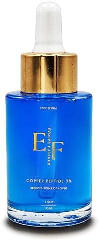 Copper Peptides Serum For Face - Copper Peptide 3% - Powerful Anti-Aging Formula to Hydrate Skin, Reduce Wrinkles and Plump - 1.0 oz