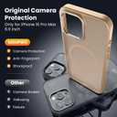 for iPhone 16 pro max Case with 2X Screen Protectors [Compatible with MagSafe] Military Grade Drop Protection Back Cover Shockproof Slim Fit for iPhone 16 pro max Phone Case 6.9 inch,Brown