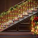 150 LED Christmas Icicle Lights 27 Drops 12.5ft Red and White Frosted Christmas Light for Xmas Tree Holiday Party Wedding House Patio Window Outdoor Decor