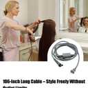 106" Curly Hair Rod Power Cord Fit for Dyson HS01 Airwrap Hair Styler, Curler Power Cord Cable Line Repair Set, 9 Feet