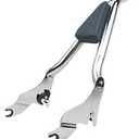 YHMOTO Detachable Sissy Bar Passenger Backrest 22" Inch Rear Pad Fit for Harley Touring Models 2009-2022 Road King Ultra CVO Limited Street Glide Road Glide Electra Glide (Chrome)