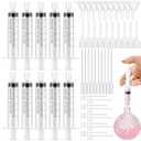 Geiserailie 50 Pcs Perfume Refill Pump Tools Perfume Dispenser Transfer Kit Include Funnels, Dispenser Pumps, Syringes, Droppers and Squeeze Droppers for Liquid Small Atomizer Bottle