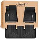LASFIT Premium Extra Thick Floor Mats Fit for Tesla Model S & Model S Plaid 2026 2025 2024 2023 2022 2021, Custom Fit TPE All Weather Floor Liners 1st & 2nd Front Rear Row Car Mats, Black