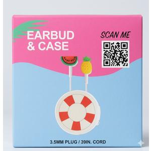 Wired Earbuds W/Case Pack Of 4