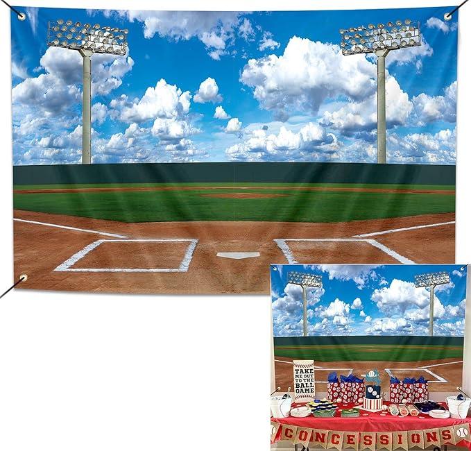 Baseball Photo Backdrop 7x5ft Outdoor Sport Baseball Stadium Background Baseball Games Boy Children Birthday Party Supplies