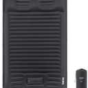 TOBTOS Double Sleeping Pad for Camping, Extra Thick 6" Camping Mattress 2 Person with Pillow Built-in Foot Pump, Inflatable Sleeping Mat for Backpacking, Hiking, Traveling (Dark Grey)