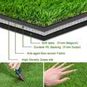 1.38" Artificial Turf Grass,4FT x 6FT Fake Grass Rug Indoor Outdoor,Realistic High-Density Sturdy Artificial Turf Carpet for Dogs Pets Garden Lawn Landscape