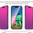 Privacy Screen Protector for iPhone 15 Plus Tempered Glass [2 Pack] Gradient Anti Spy Private Film Accessories Anti Blue Light 9H Hardness Easy Installation Bubble Free Case Friendly [6.7inch]