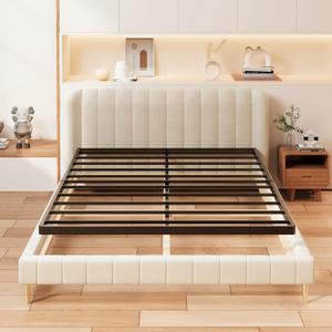 1.6 Inch Bunkie Board King Low Profile Heavy Duty Metal King Size Box Spring Bed Base, Sturdy Mattress Foundation, Easy Assembly, Noise Free, Black