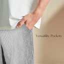 Natural Feelings Men's Woven Sleep Pajama Pant Men Flannel Pajama Pants Cotton Sleep Pant Lounge Sleepwear Pants with Pockets (Gray)