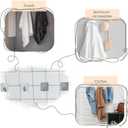 Brushed Nickel Self Adhesive Towel Hooks for Bathroom Wall Door Mounted - SUS304 Stainless Steel Strong Strips Stick on 3M Wall Hooks for Hanging Coat, Hat, Bag, Key, Jacket  8 Pack