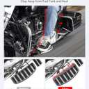 Benlari 1inch &1.5inch Driver Floorboard Extensions, Floorboard Spacer Extenders Kit Fit for Harley Touring Street Glide Road Glide Electra Glide Road King 2009-2024 FL Trikes 2009-2013, Chrome