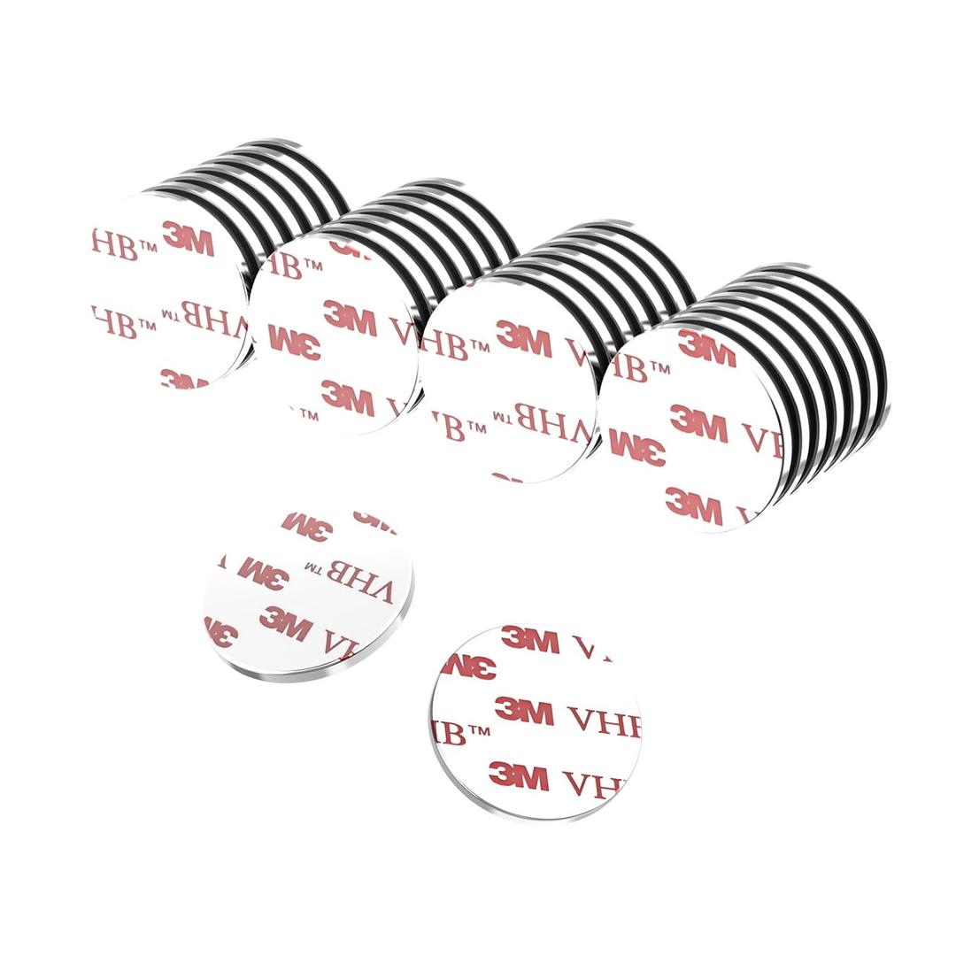 N52 Self Adhesive Super Strong Neodymium Disc Magnets-3/4"D x 1/16"H - 30 Pack W/Spacers,Powerful Rare Earth Magnets with Very High Bond Double Side Adhesive Backing, Magnet Stickers, Adhesive Magnets