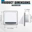 Gisafai 4'' Dryer Vent Cover Outside Walls External Extractor Fan Exhaust Vent Cap Stainless Steel Hood Cushioned Non Return Flap with Sealing Gasket Grille Screen(White)