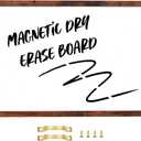 TORASO Dry Erase White Board, Magnetic Surface Whiteboard for Wall, Office/School/Home, Hanging Board for Decoration/Planning/Kitchen Grocery List/Drawing, Vintage Brown Frame(BB-BN-4358) (17"x 23", Walnut Brown)