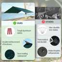 JAICOM Waterproof Camping Tarp - 10X10ft Hammock Rain Fly, Ultralight & Portable & UV Protection Backpacking Tarp, Multifunctional for Outdoor Adventure, Hiking, Tent, Hammock