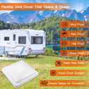 RV Vent Cover 14" Roof Vent Lid for Universal RV, Trailer, Camper, Motorhome Roof Replacement Ceiling Vent Covers, Plastic Square Skylight Cover Liftable, 1 Pack White