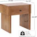 Christopher Knight Home Keelin Modern Nightstand, Wooden Small Night Stand with Drawer, Bedside Table/End Table with Solid Panel Legs, Multipurpose Storage Cabinet for Bedroom/Living Room, Brown