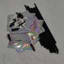 Hausse 10 Pack Reflective Pinwheels with Stakes (Assembly Required), Extra Sparkly Pin Wheel for Garden Decor, Bird Repellent Devices Deterrent to Scare Birds Away from Yard Patio Farm (Silver)