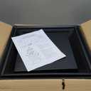 Small Fire Pit for Outside Wood Burning,Fire Bowls with Firproof Mat, Backyard Black Square Ourdoor Bonfire Pit with Waterproof Cover for Outside Patio Camping (Black, 22Inch)