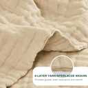 Love's cabin 100% Cotton Muslin Blanket, 6 Layer Lightweight Breathable Gauze Throw Blanket 50 x 60 Inches, Soft All Season Blanket for Couch, Bed, Sofa, Khaki
