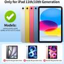 For iPad (A16) 11th Generation 11 Inch 2025/ 10th Generation 10.9 Inch 2022 Hybrid Case with Pencil Holder | Detachable Magnetic Cover | Portrait/Landscape Stand | Clear Hard Back, Gray