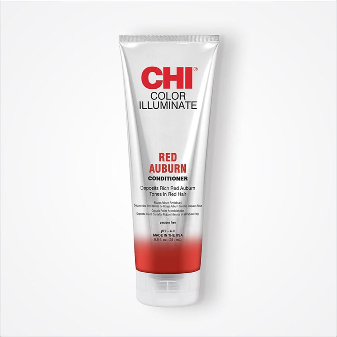 CHI Color Illuminate Conditioner, Helps Maintain Fresh Color In Natural & Color-treated Hair, Sulfate, Paraben, & Cruelty-Free, Mahogany Red, 8.5 Oz