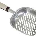 Petmate Metal Cat/Kitty Litter Scoop, Deep Shovel, Premium Non-Stick Large Scooper with Non-Slip Handle & Curved Design for Maximum Coverage