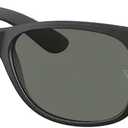 Ray-Ban RB2132 POLARIZED NEW WAYFARER Square Sunglasses For Men For Women +BUNDLE with ACCESSORY EYEWEAR KIT (Rubber Black / Green Polarized)