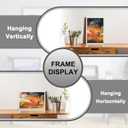 FULDGAENR 8x12 Picture Frame Set of 2, White Frames for 8 x 12 Inch Photo Poster Certificate, High Transparency Wall/Tabletop Frame with Horizontal Vertical Display (2 Pack | White | 8"x12")