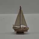 Linfevisi Wooden Sailboat Decorations Nautical Sail Boats Model Decoration Beach Coastal Ocean Themed Home Decor Ornaments Table Top Rustic Decorative Wood Sailing Boats Ships Nautical Decor 10.75" H