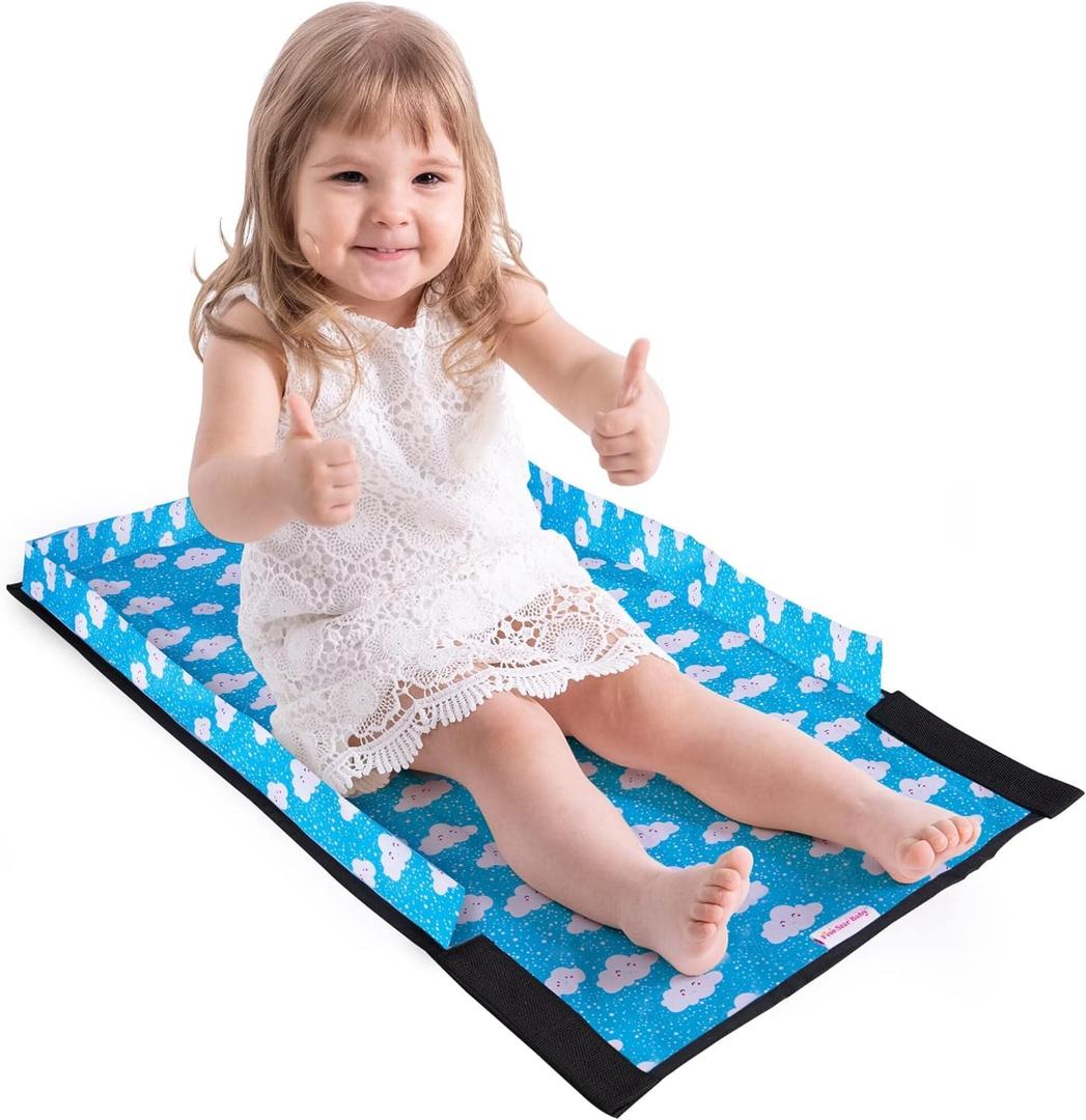 Toddler Airplane Bed - The Ultimate Airplane Travel Essentials for Kids | Airplane Seat Extender for Kids | Premium Airplane Bed for Toddlers - Happy Cloud