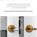 1 Pack Antique Brass Glass Door Lever Passage Crystal Door Levers Door Lever Interior Door Handle for Hall and Closet,Zinc Alloy