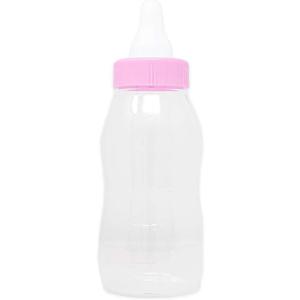 Shower Games & Co. Guess The Candy Baby Shower Game Large Plastic Piggy Bank Bottle (Pink)