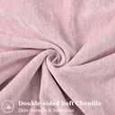 decorUhome Summer Couch Throw Pillow Covers 12x20 Set of 2, Decorative Soft Velvet Modern Cozy Chenille Lumbar Pillow Cases with Elegant Design for Sofa Bed Living Room Home Decor, Blush Pink