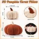 Queekay 2 Pcs Thanksgiving Pumpkin Pillow Pumpkin Decor for Friendsgiving Party Fall Home Thanksgiving Throw Pillow Cushion for Friends Holiday Operation Christmas Sofa Couch(White,Brown)