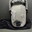 UPPAbaby Bassinet/ Compatible with Vista, Cruz, Ridge, Minu Strollers/ Overnight Sleep Solution/ Mattress, Sheet, and Bug Shield Included/ Anthony (White and Grey Chenille/ Carbon Frame)