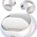 Monster Open Ear AC600 Headphones, Bluetooth 5.4 Wireless Earbuds with HiFi Stereo,Clip-On Earbuds with ENC Clear Call, 21H Playtime, Touch Control, IPX6 Waterproof Wireless Headphones for Workout
