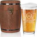 LIGHTEN LIFE 30th Birthday Gifts for Men 16oz,1996 Beer Glass in Barrel Box,30th Birthday Gift Ideas,1996 Pint Glass for 30 Years Old Dad,Husband