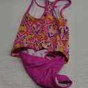Speedo Girl's Sporty Splice Tankini 2 Piece Swimsuit 12