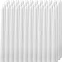 48 Pack White Taper CandlesTaper Candles 10 Inch DriplessUnscented & Smokeless Candlesticks Bulk7-8 Hours Long Burning Tall CandlesIdeal for Christmas Weddings Parties Dinner