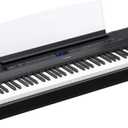 Yamaha, 88-Weighted Wooden Key Digital Piano Keyboard, Premium Sound and Touch, Music Rest, Sustain Foot Switch, Black, Full (P525B)