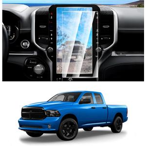 FIILINES 2 Pack Screen Protector for 2019-2025 Dodge Ram 1500 2500 3500(Big Horn/Laramie/Limited Longhorn/TRX/Rebel/Limited/RHO), 12 inch Touchscreen 9H Tempered Glass Screen Protector Anti-Glare Shatterproof