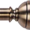 Brass Curtain Rods for Windows 30-88 Inch Adjustable Heavy Duty Metal,1 Inch Pipe Decorative Modern Rustic Blackout Drapery Rods with Twisted Cage Finials (Antique Bronze)